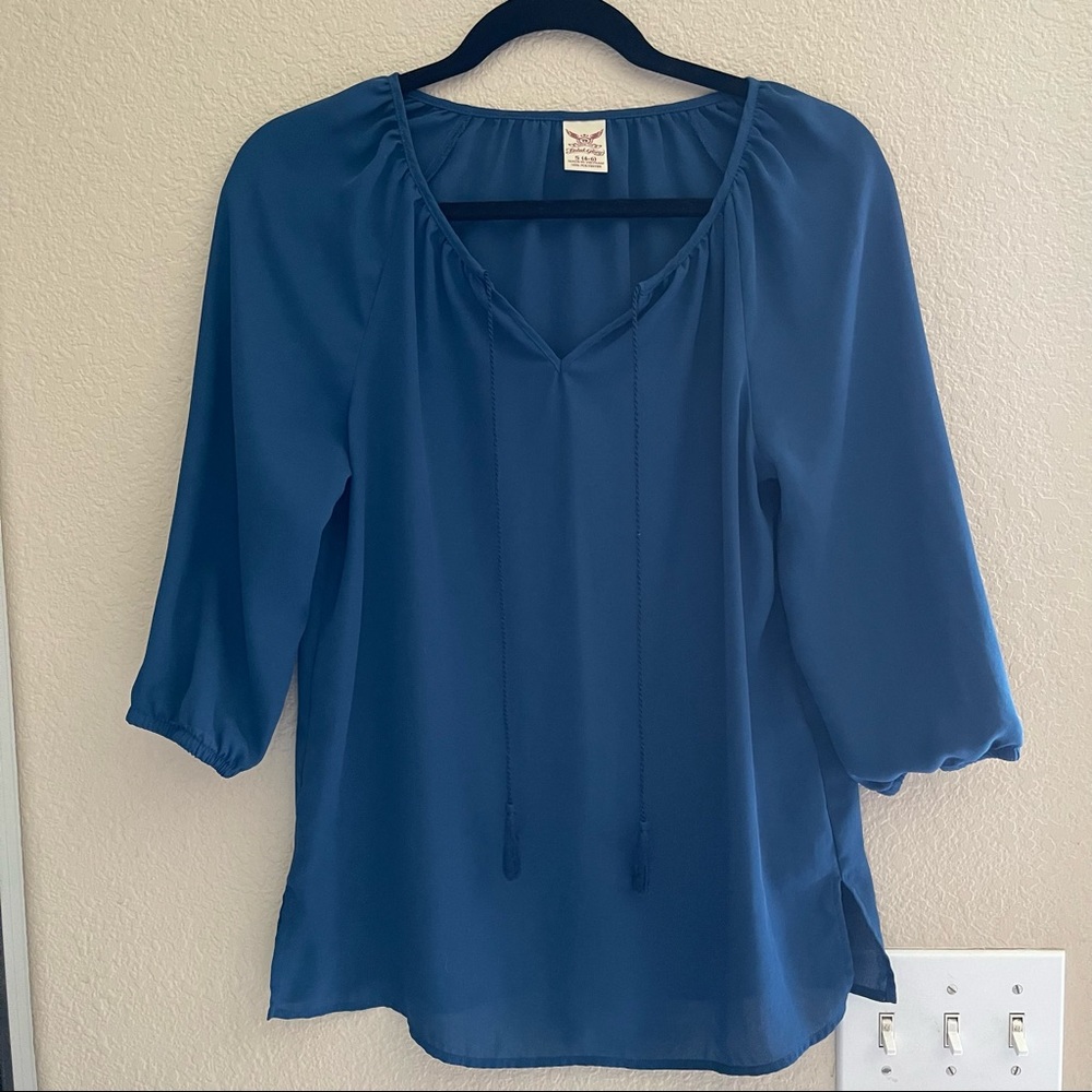 Faded Glory Tassel Blouse